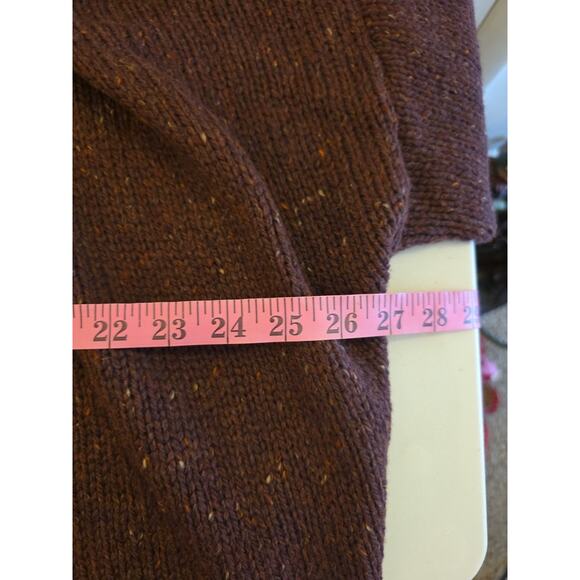 Cynthia Rowley Sweater Women's 1X Wrap Cardigan Wool/Acrylic Blend Toggle Maroo - Picture 12 of 12